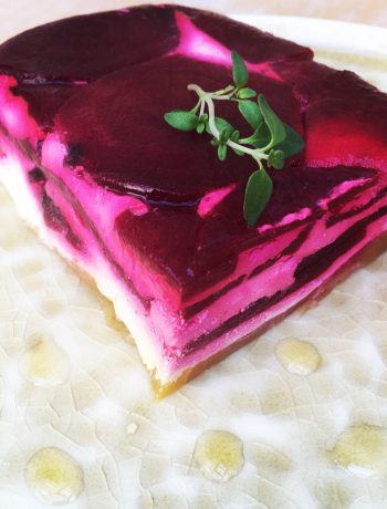 Goats cheese and roasted beetroot terrine