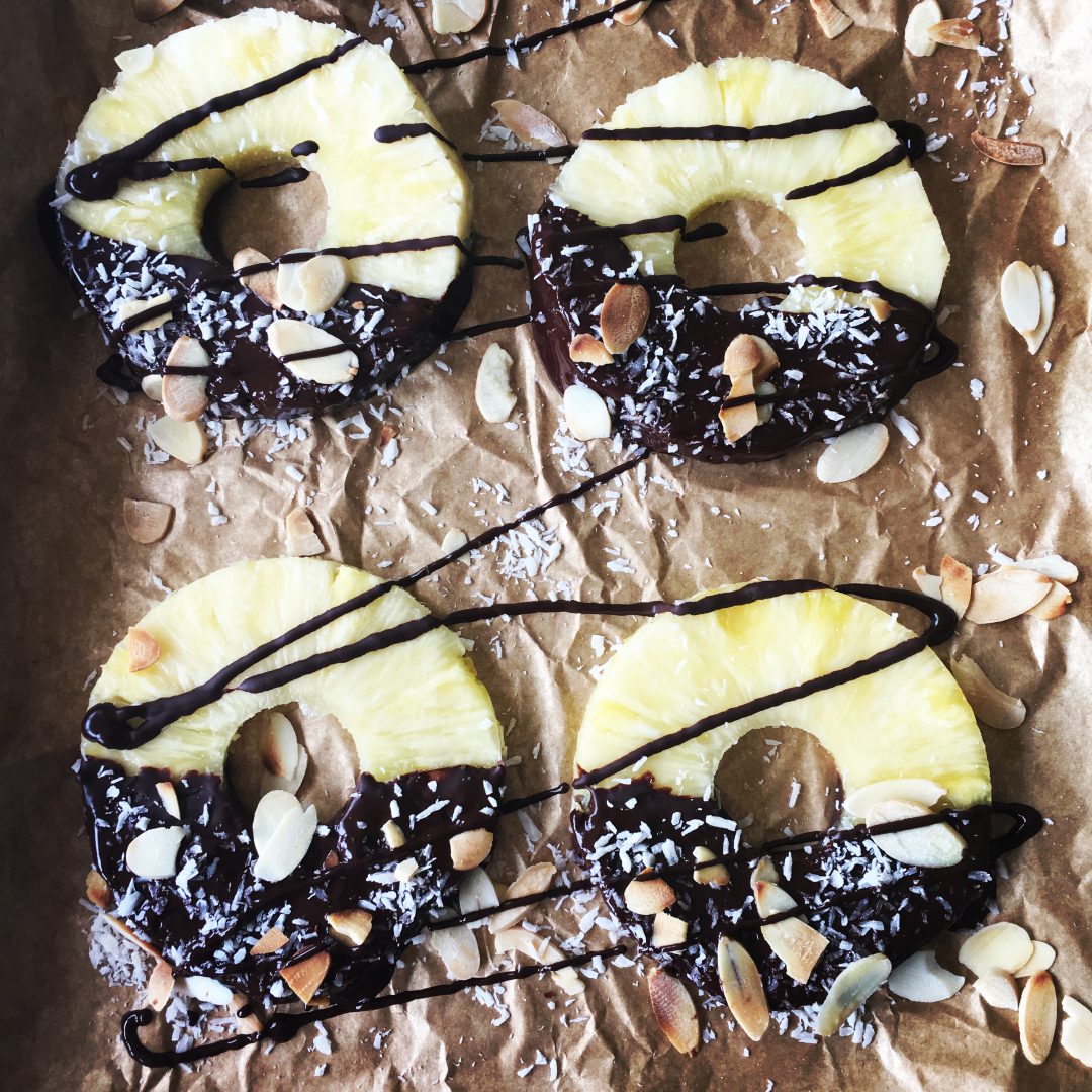 Bittersweet Pineapple, Coconut and Dark chocolate Rounds